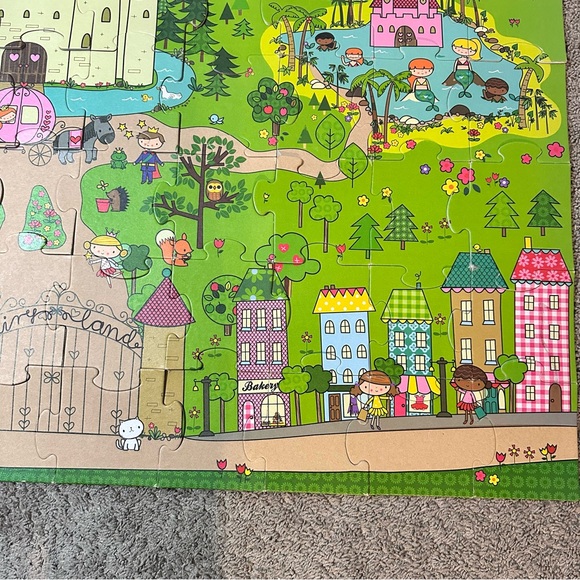 Green Start Kids 60 Pcs Giant Floor Puzzle: Princess Fairyland 2x3 Feet - Picture 7 of 16